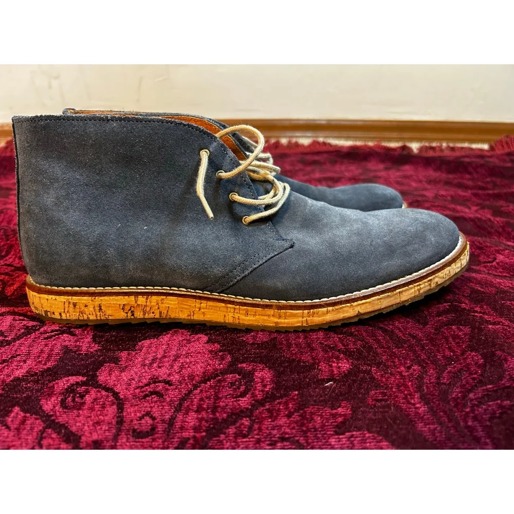 Kurt Geiger Navy Suede Chukka Boots Size EU 42/ US 9